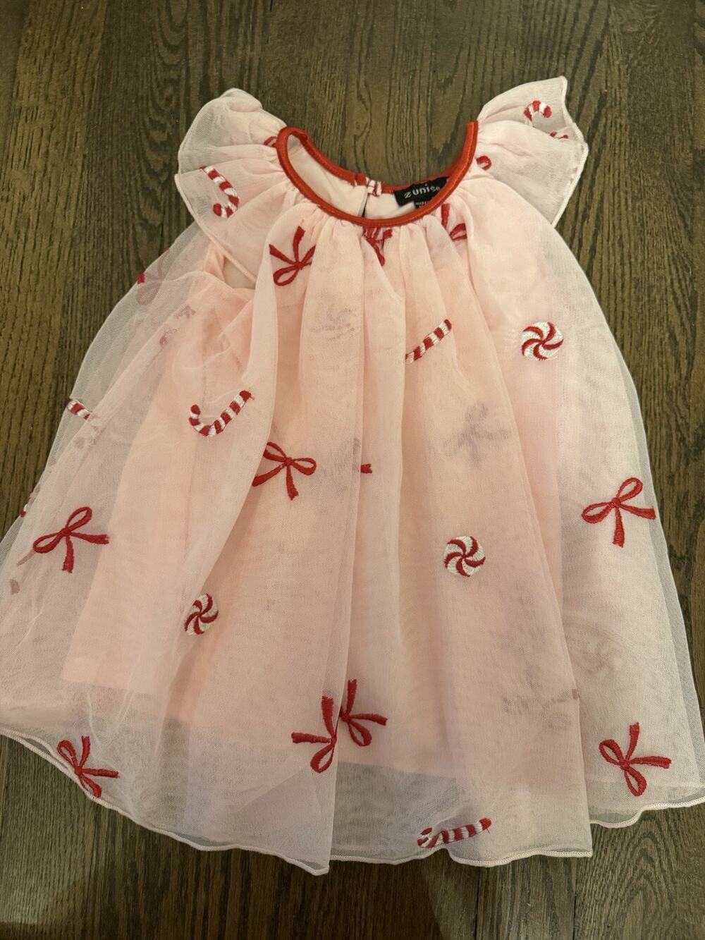 Zunie Girls 18 Months Pink Bow Dress Tulle NEW